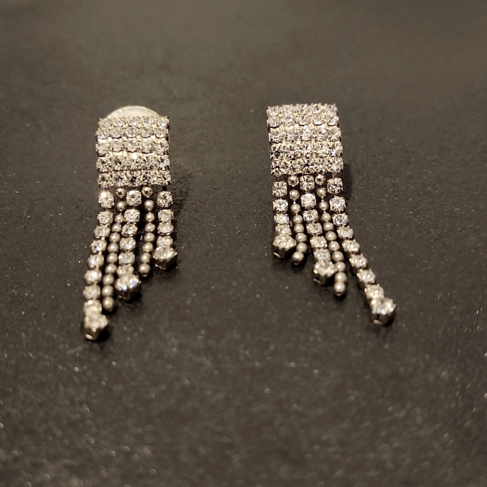 Crystal and bead earrings